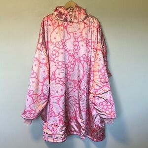 Hello Kitty x kit.sch hooded satin printed pink garment